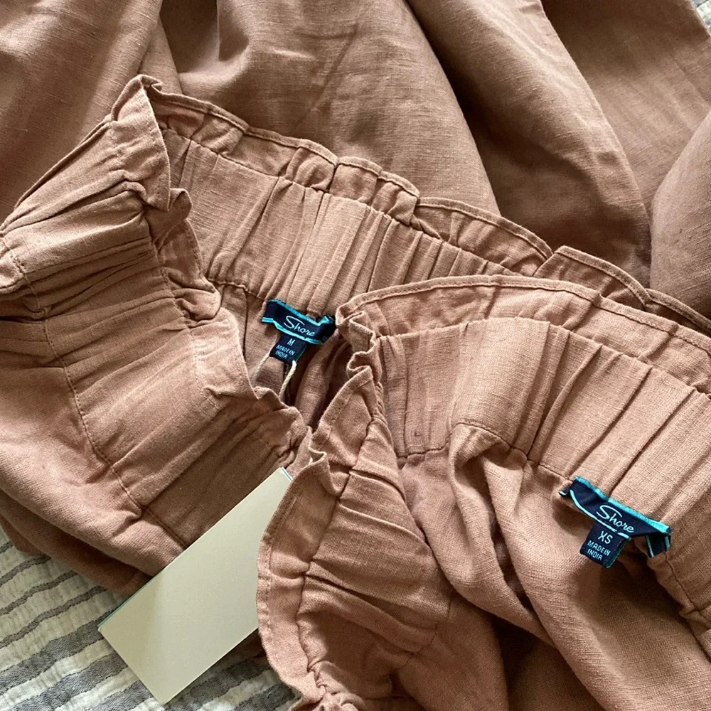 shore brand high waisted linen pant - Picture 7 of 8
